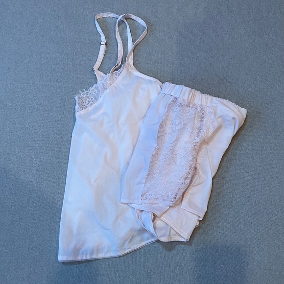 French Connection Matching Set light pink lace size large - Picture 4 of 6